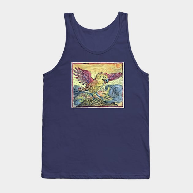 Colorful Phoenix is Reborn From the Ashes of Fire Tank Top by Star Scrunch